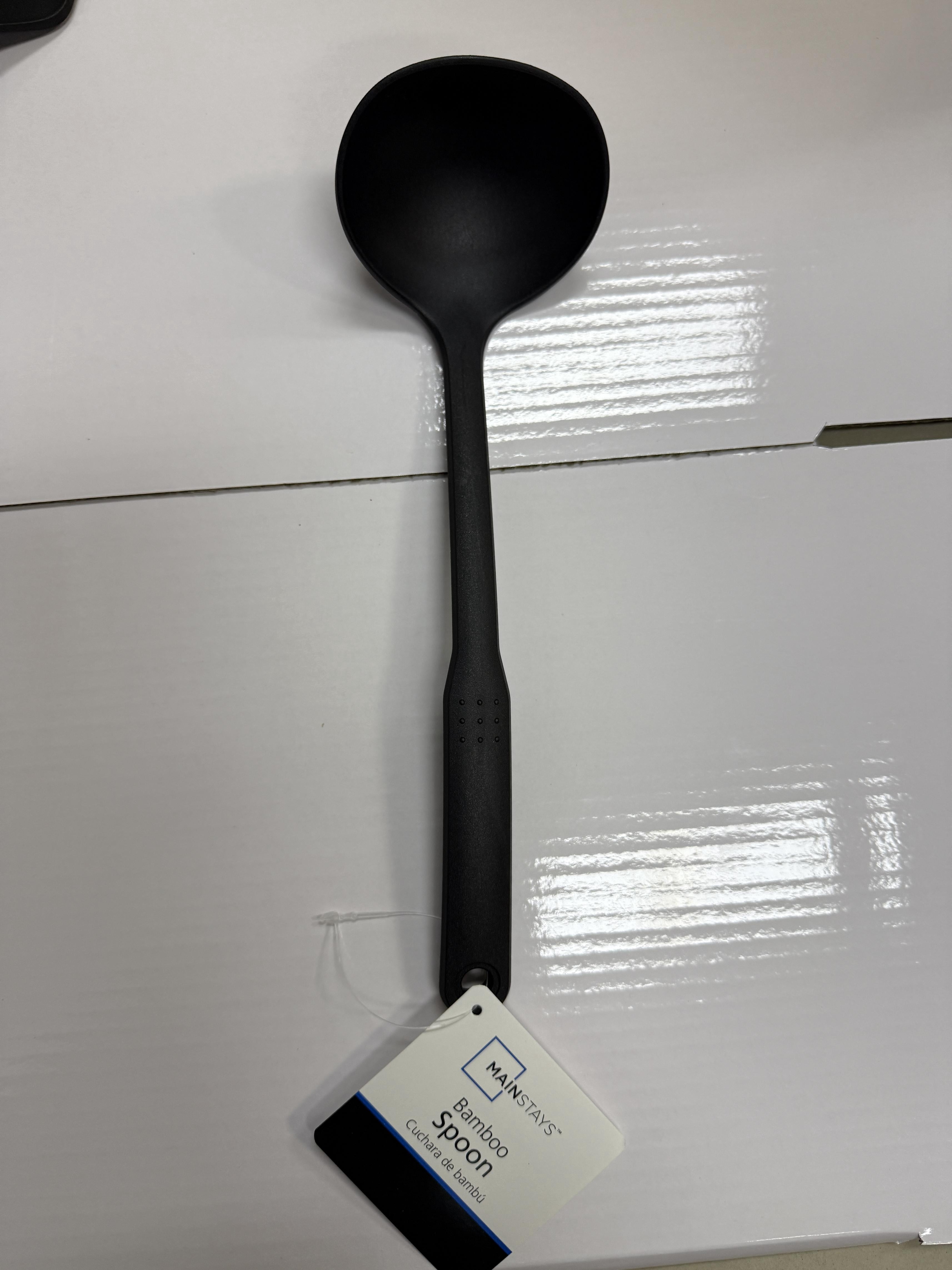 BLACK NYLON KITCHEN LADLE