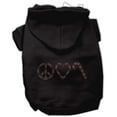 thumbnail image 4 of Christmas Pet Dog  Cat Hoodie Rhinestone, "Peace, Love and Candy Canes", 4 of 9
