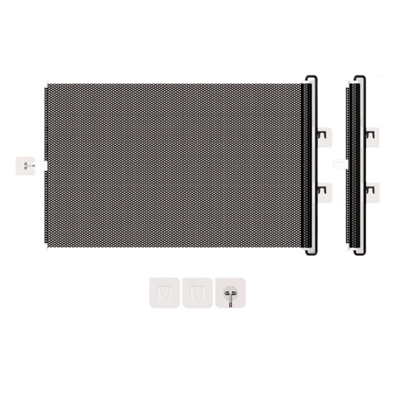 No Drill Retractable Pet Safety Gate, Adjustable Mesh Fence Barrier, Portable Indoor Outdoor Isolation Gate for Cat Puppy Dog Stair Doorway Protection