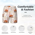 thumbnail image 6 of Picia Cute Sleepy Fox pattern Mens Swim Trunks with Compression Liner Stretch Beach Shorts Quick Dry with Zipper Pockets No-Chafing Board Shorts-Small, 6 of 9
