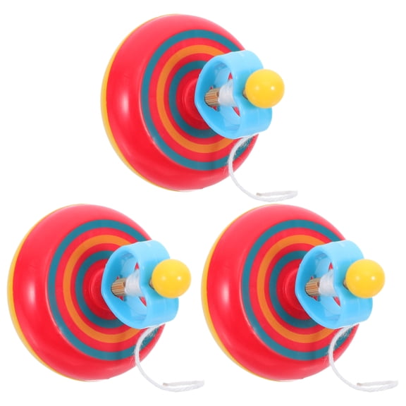 ifundom Pull String Gyro Toy Set of 3 for Kids, Hand Eye Coordination Toys, and Indoor Play