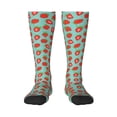 thumbnail image 2 of Picia Women Crew Soft Moisture-wicking Socks Hand Drawn Strawberry Pattern Design Cotton Socks, One Size fit All, 2 of 9