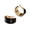 Black, variant on French Retro Style Wide Hoop Stainless Steel Earrings for Women Red Lightweight Elegant C-shaped Statement Earrings Compliment All Tones Flattering Jewelry for Her Daily outfits