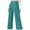 Blue, variant on Frostluinai Women's Wide Leg Pants Elastic High Waisted Waffle Knit Palazzo Pants Casual Business Trousers Solid Straight Lag Pants with Pockets