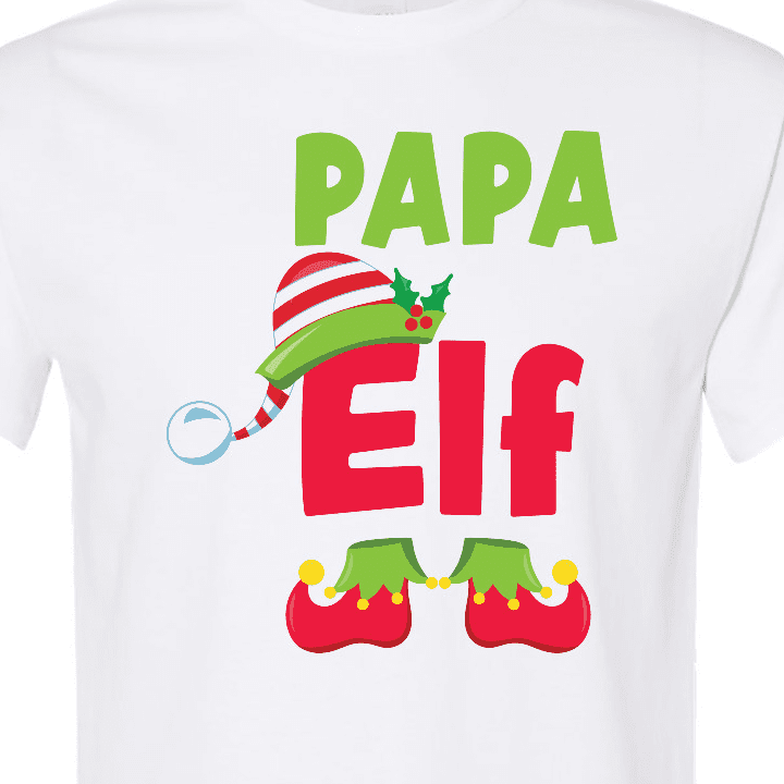 Inktastic Christmas Papa Elf T-Shirt
