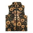 thumbnail image 4 of Xoenoiee Highland Cattle Sunflower Print Fleece Outerwear Vests for Girls, Big Little Kids Sleeveless Zipper Coat Jacket Winter Spring Fall Warm Fleece Vest with Pockets, 5-6 Years, 4 of 7