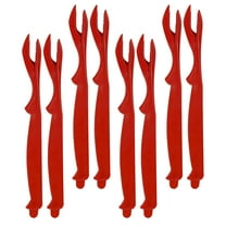 LOLIPPYY 8-Piece Red Plastic Crab Fork Set, Multifunctional Seafood Tools for Crab Shell Cracking and Meat Picking