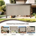 thumbnail image 4 of AOSKY Cordless Outdoor Roller Shades, 4'W x 6'H, UV Block Sunshades for Patio, Roll Up Blinds for Porch Pergola Balcony, Sesame, 4 of 11