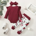 thumbnail image 6 of Younger Tree Infant Toddler Baby Girl Fall Long Sleeve Romper Pants Headband Clothes Outfits for 6-12 Months, 6 of 8