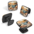 thumbnail image 2 of 4 Pcs Cabinet Handle Drawer Pulls Rabbit Knobs with Screws Square Furniture Office Cabinet Knob Decoration, 2 of 7