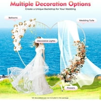 Heart Shape Wedding Arches for Ceremony, 6.9FT Love Arch Backdrop Stand, Metal Heart-Shaped Balloon Arch Frame for Wedding Bridal Birthday Party Decorations (White)