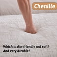 thumbnail image 5 of HIUU 83"End of Bed Bench King Size Beige, Bench for Bedroom End of Bed Sofa Sleeper,Chenille Chaise Lounge with Armrests, Upholstered Bench for Living Room, 5 of 8