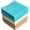 Turquoise, White, Tan, variant on Washcloths Set of 8 - Popcorn Weave Wash Cloth Designed to Exfoliate Your Hands, Body or Face - Extra Absorbent 100% Ring Spun Cotton 12" X 12"