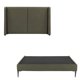 thumbnail image 1 of Box Base Cama Slim Matrimonial + Cabecera Milan Verde, 1 of 8