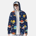 thumbnail image 2 of Kdxio Planets and Stars Print Women Men Sun Protection UPF 50+ Jackets Zip Up Long Sleeve Hoodie Hiking Lightweight with Pockets, 2 of 7