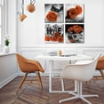 Burnt Orange Wall Decor Bathroom Pictures Orange Floral Canvas Wall Art