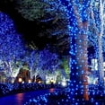 thumbnail image 2 of Morttic 33FT 100 LEDs String Lights,Black Wire Waterproof Fairy Lights 8 Modes ,Plug in Xmas Lights for Home, Garden, Wedding, Party, Christmas Decoration Indoor Outdoor, Blue, 2 of 6