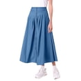 thumbnail image 6 of Maxi Skirts Spring Womens Belt Solid Color Fashionable And Versatile Skirt Women's Outdoor Vacation Style Elegant Long Skirt, 6 of 7