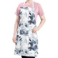 thumbnail image 5 of Pioneer Flower Floral Print Pattern Apron-Garden Aprons for Women with Pockets-Cotton Linen Waterproof Kitchen Cooking Gardening Aprons Adjustable for Kitchen,Cooking,BBQ and Salon 33x27 Inch, 5 of 7