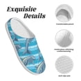 thumbnail image 5 of Yiaed Dolphin Print Slippers Fuzzy Warm Cozy Slippers Non Slip House Slippers For Indoor Outdoor Slippers House Slippers-11, 5 of 7