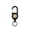 Black, variant on Retractable Keychain Badge Holder, Heavy Duty Carabiner Clip with Extendable Cord, 360° Rotating ID Reel Lanyard Black 5"