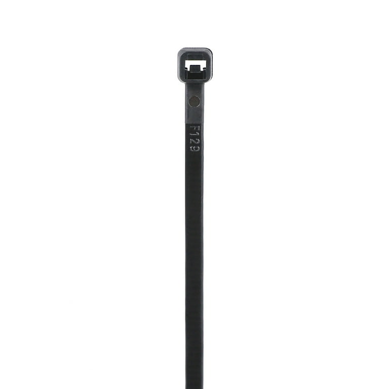 Hyper Tough 11in Black Cable Ties Durable Nylon 75 LBF Resistance