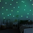 thumbnail image 5 of Household Stickers - 100 Pcs Glow In The Dark Luminous Stars Fluorescent Noctilucent Plastic Wall Stickers Murals Decals for Home Art Decor Ceiling Wall Decorate - 1 Pack of Star Stickers, 5 of 9