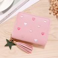thumbnail image 1 of Small wallet for women Mini Tassel wallet Light pink Light pink, 1 of 5
