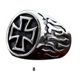 thumbnail image 2 of Anillo de acero de titanio ligero estilo Retro religión anillos de dedo negro Color sólido impermeable tamaño pequeño joyería hombres regalo Ropa, zapatos y accesorios Miscelánea Talla 8 Sonducket AP014442-02, 2 of 6