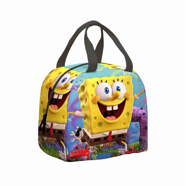 Insulated Lunch Bag Cartoon Anime Design Portable Large Capacity for Students Picnic