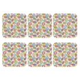 thumbnail image 2 of Fuzoiu Glazed Donuts Print Leather Coasters Set,Drink Coasters Set of 6,for Tabletop Protection, Durable PVC Coasters,Home Décor and Housewarming Gift,Square, 2 of 7