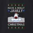 thumbnail image 3 of Wild Bobby Have a Holly Jawlly Christmas Shark Sweater | Funny Holiday Unisex Crewneck Sweatshirt, 3 of 5