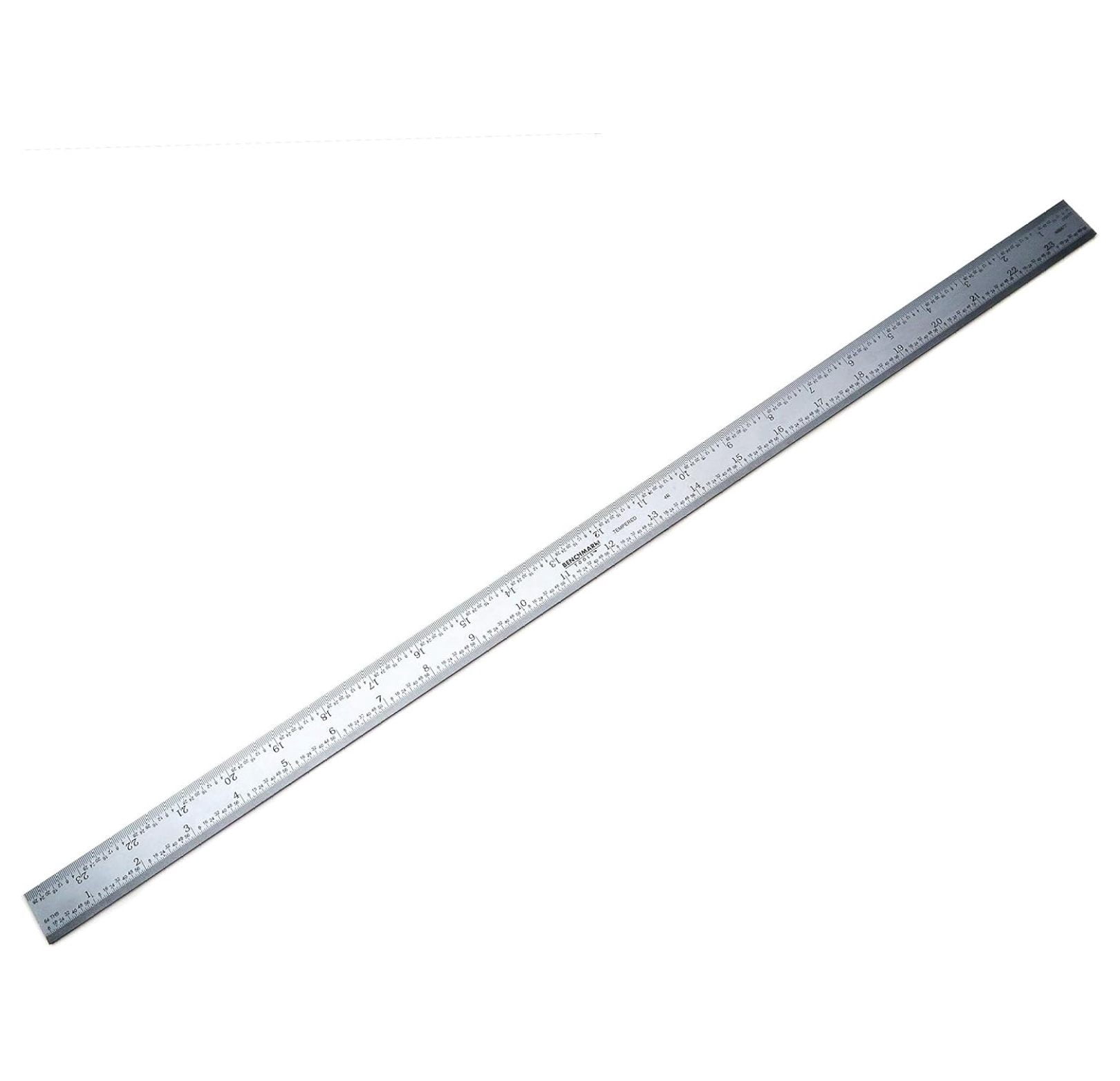 466477 24 inch Combination Square Blade Ruler 4R Markings 1/8, 1/16, 1/32, 1/64 Stainless Steel Non-Glare Finish Compatible with , Mitutoyo, PEC, Brown and Sharp