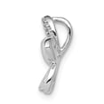 thumbnail image 2 of 14K White Gold Charm Pendant Diamond Round 1 20Ct. Flower Chain Slide, 2 of 4