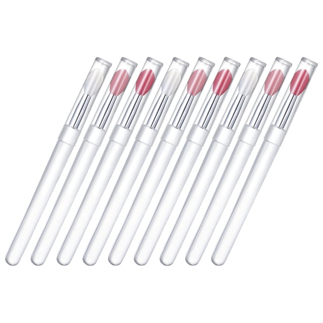 HONMEET Pinceaux de Maquillage de Voyage Pinceau à Lèvres Rouge Melon D\'eau 9 Pcs