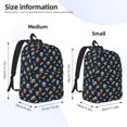 thumbnail image 2 of Balery Fastfood Mochila Clásica Impresa Básica para Viaje, Mochila Escolar Resistente al Agua, Mochila de Lona con Correas Ajustables-Medium, 2 of 5