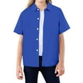 thumbnail image 4 of Tiijoy Little Boys Solid Short Sleeve Button Down Shirt Casual Breathable Beach Shirt, 4 of 5