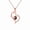 Slanted heart-shaped UV color-preserving copper plated with rose gold and reinforced with a chain, variant on Heart-shaped projection necklace, "I love you" in 100 languages, collarbone necklace, a gift for expressing love.