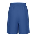 thumbnail image 4 of Maqroz Athletic Shorts for Boys Elastic Waist Mid Thigh Short Pants Casual Loose Fashion Solid Color Bottoms for Summer Occasions and Activities, Size 11-12 Years, 4 of 7
