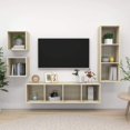 thumbnail image 2 of vidaXL TV Cabinet Set 4 Piece Chipboard Stereo Units Furniture Multi Colors, 2 of 11