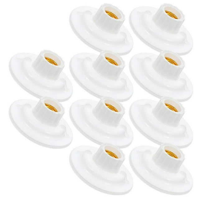 E27 White Plastic Lamp Socket Holder for Home Use Easy Installation Ideal for Chandeliers and Table Lamps 10pcs