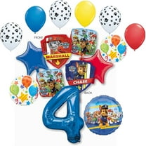 Paw Patrol Party Supplies Chase, Marshall and friends 4th Birthday Balloon Bouquet Decorations