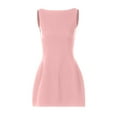 thumbnail image 7 of VUPSGEZ Women White Graduation Dress Y2000 Summer Corset Flowy Short Dress Spaghetti Strap Backless Mini Dresses For College (Pink,L), 7 of 7