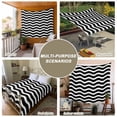 thumbnail image 6 of Black Moire Ombre Tapestry for Bedroom Wall Hanging Tapestry, Water Ripple Stripe Farmhouse Ceiling Backdrop Tapestries Poster Blanket Wall Decor for Teens Room Living Room Dorm 59" x 79", 6 of 8