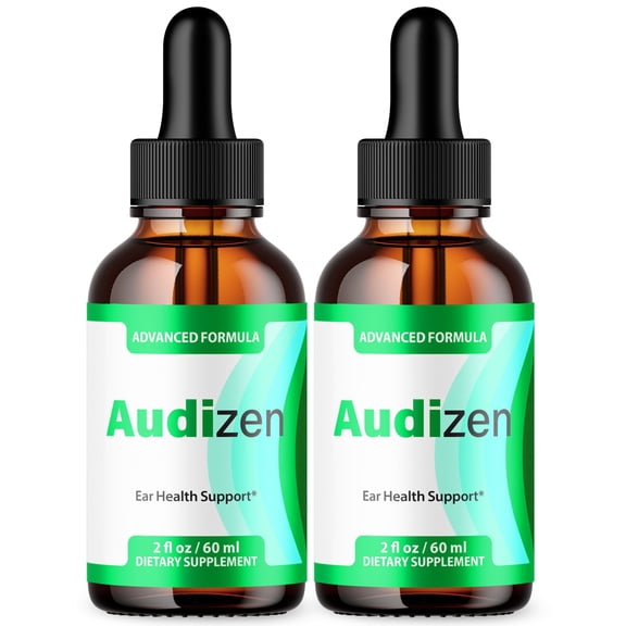 Audizen Ear Health Support Drops Natural Formula Healthy Hearing Supplement 60 Servings