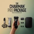 thumbnail image 2 of Paquete MANSCAPED® The Chairman™ PRO: afeitadora de láminas para hombres con dos cuchillas intercambiables, recortadora de láminas y barba de cuatro hojas SkinSafe®, gel de afeitado potente, calmante, 2 of 5