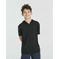 thumbnail image 3 of Real Essentials 3 Pack: Boys Dry-Fit Youth Teen Active Athletic Short Sleeve Workout Hoodie - Hooded Pullover Shirts, 3 of 6