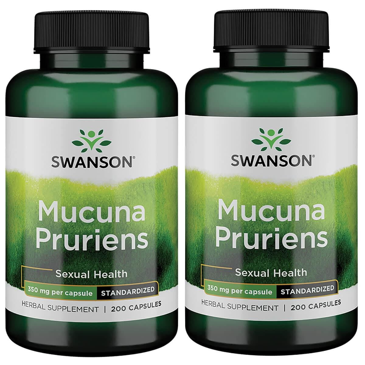 Swanson Mucuna Pruriens Standardized 350 mg 200 Caps 2 Pack