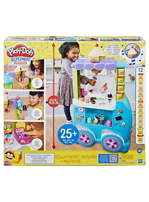Hasbro HSBF1039 Play-Doh Ultimate Ice Cream Truck Playset, Multi Color
