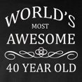 thumbnail image 3 of CafePress - World's Most Awesome 40 Year Old Long Sleeve Dark - Long Sleeve Dark T-Shirt, 3 of 4